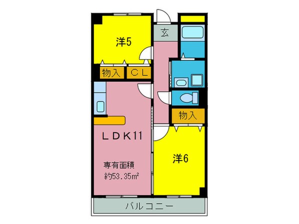 アシスト三伯の物件間取画像